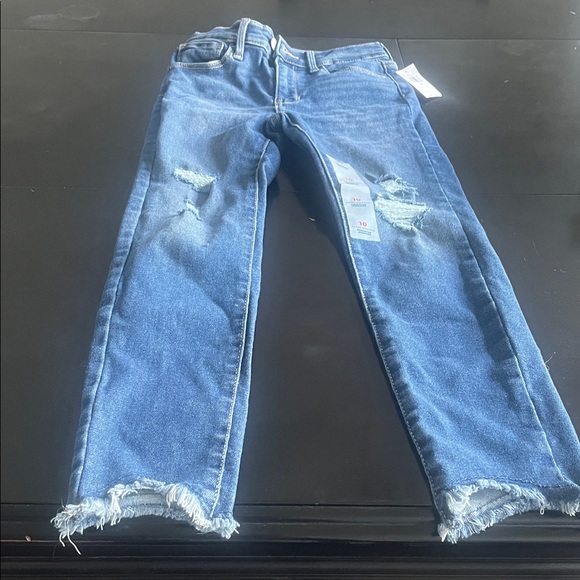 Old Navy Blue Distressed Ankle Jeans - Picture 1 of 3